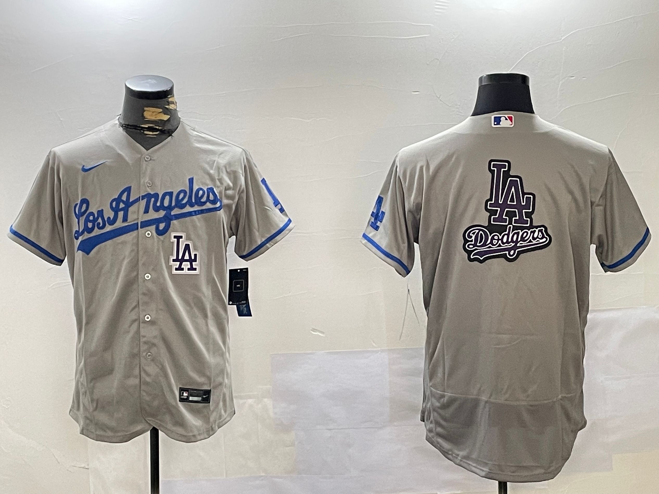 Men Los Angeles Dodgers Blank Grey Elite 2024 Nike MLB Jersey style 12167